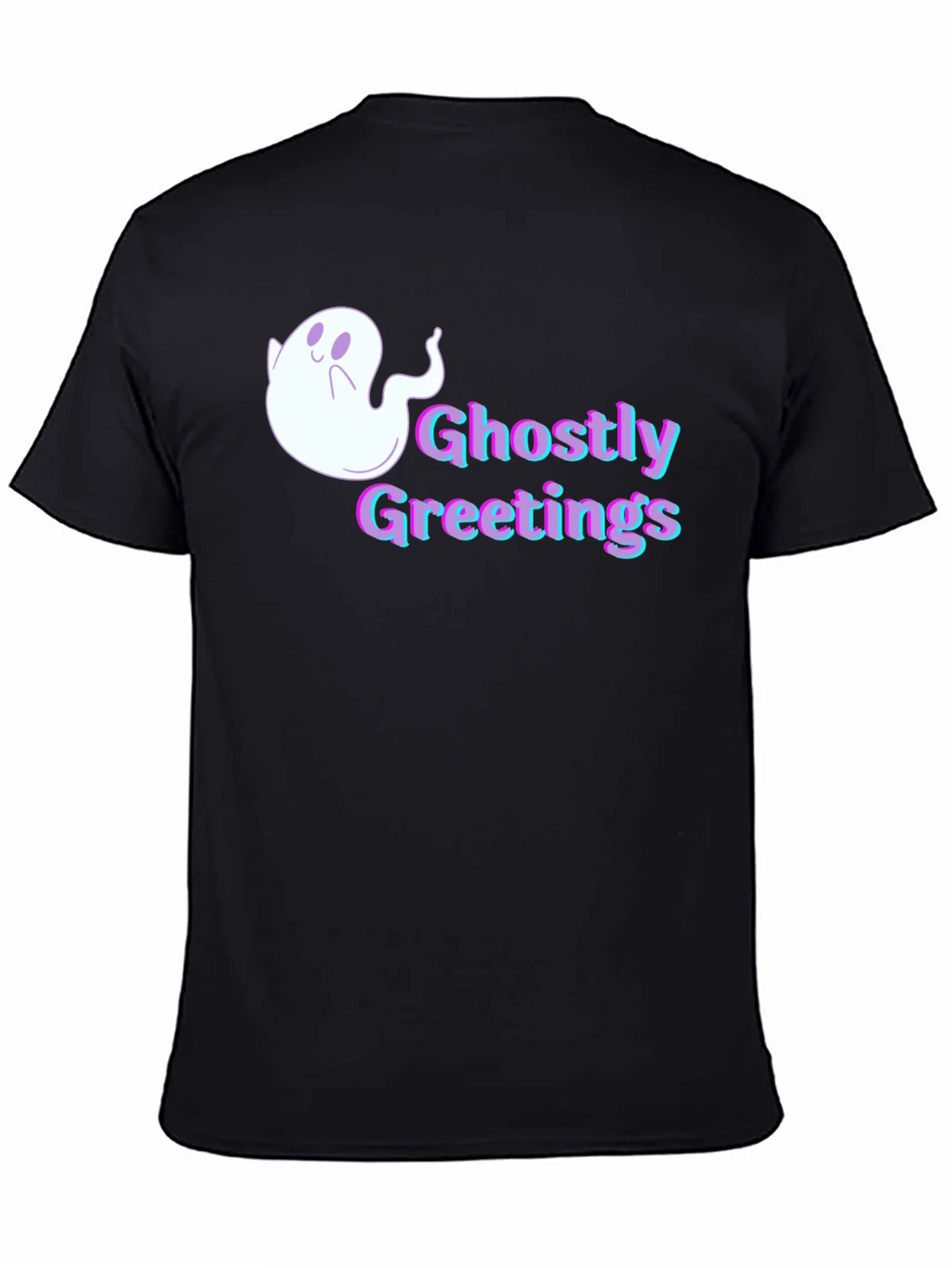 Ghostly Greetings Graphic Tee - Halloween Style product image 4
