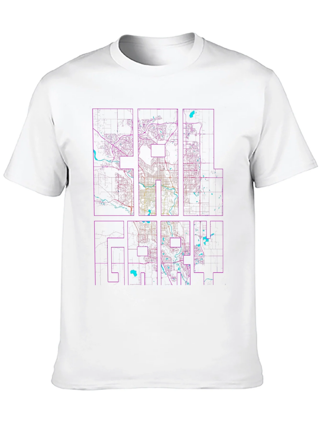 Calgary City Map Graphic Tee - Black Urban Style Shirt product image 9