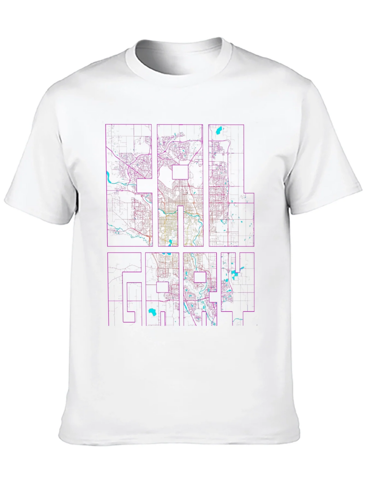 Calgary City Map Graphic Tee - Black Urban Style Shirt product image 9