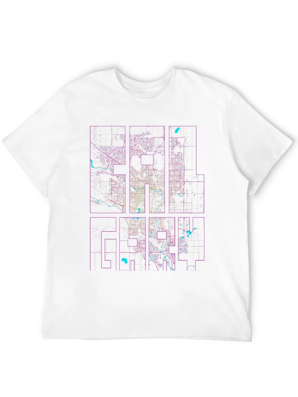 Calgary City Map Graphic Tee - Black Urban Style Shirt product image 11
