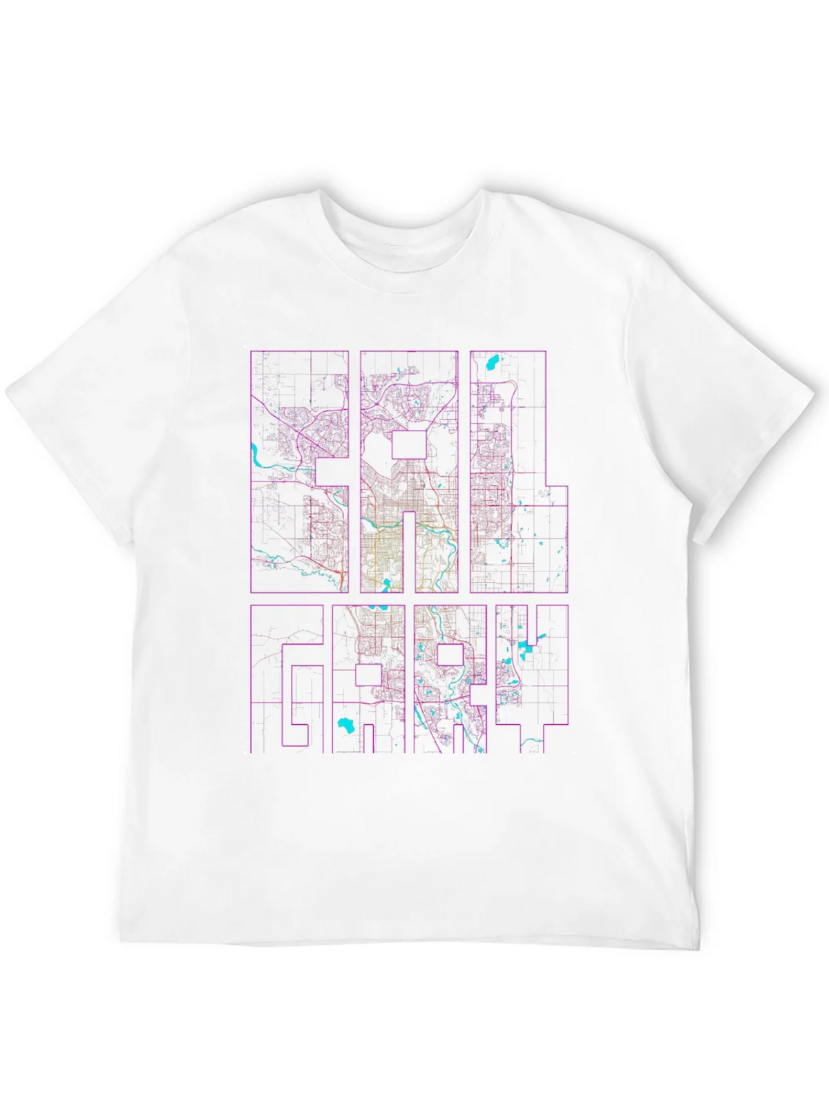 Calgary City Map Graphic Tee - Black Urban Style Shirt product image 11