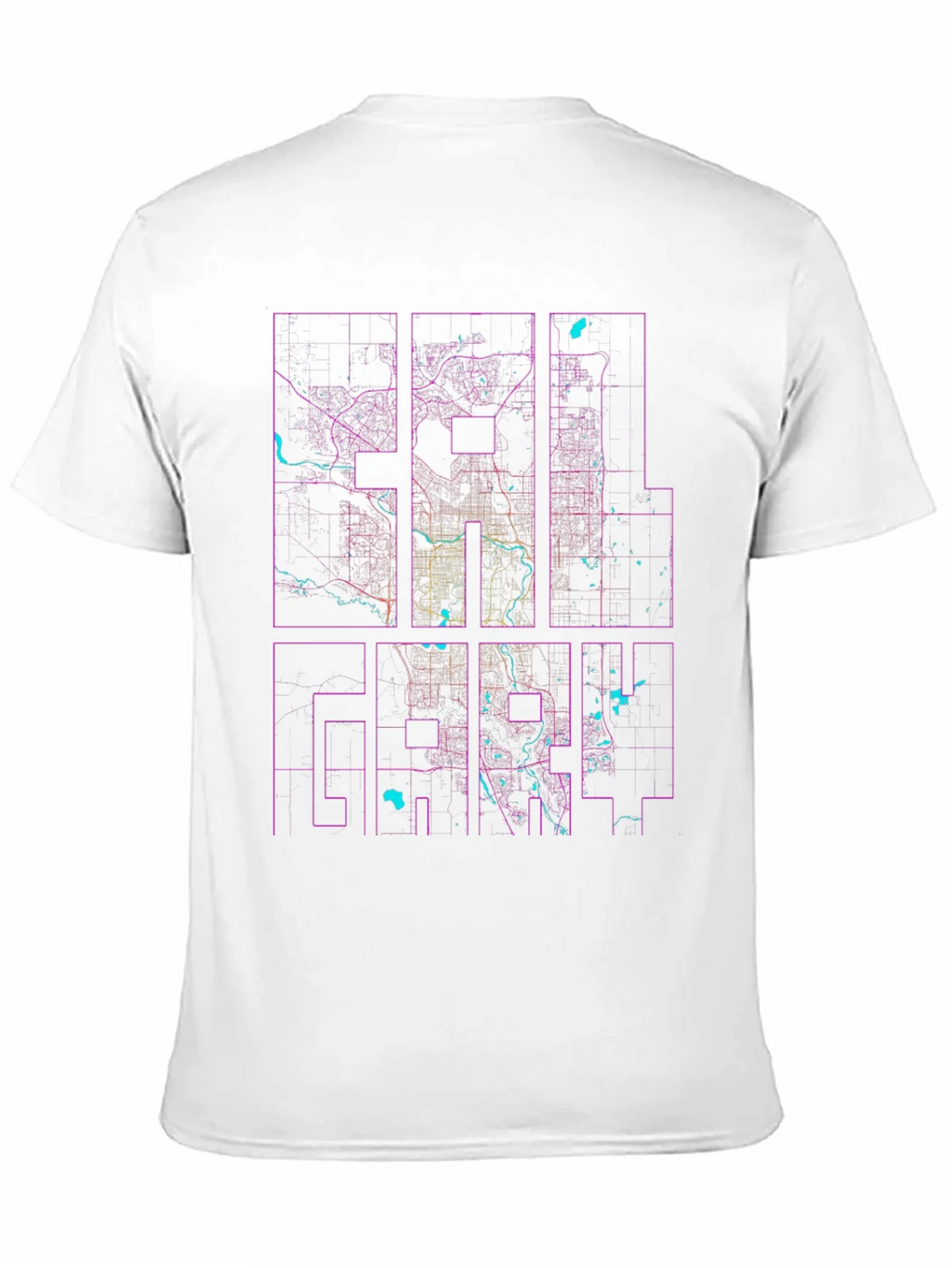 Calgary City Map Graphic Tee - Black Urban Style Shirt product image 10