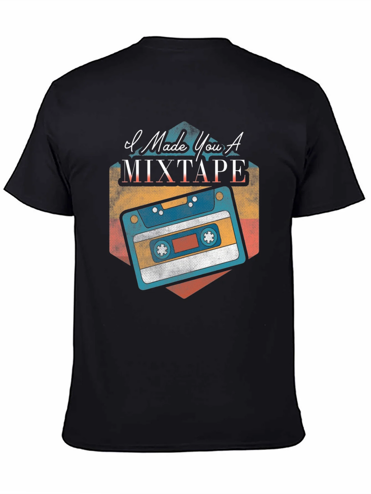 I Made You A Mixtape Black T-Shirt product image 4