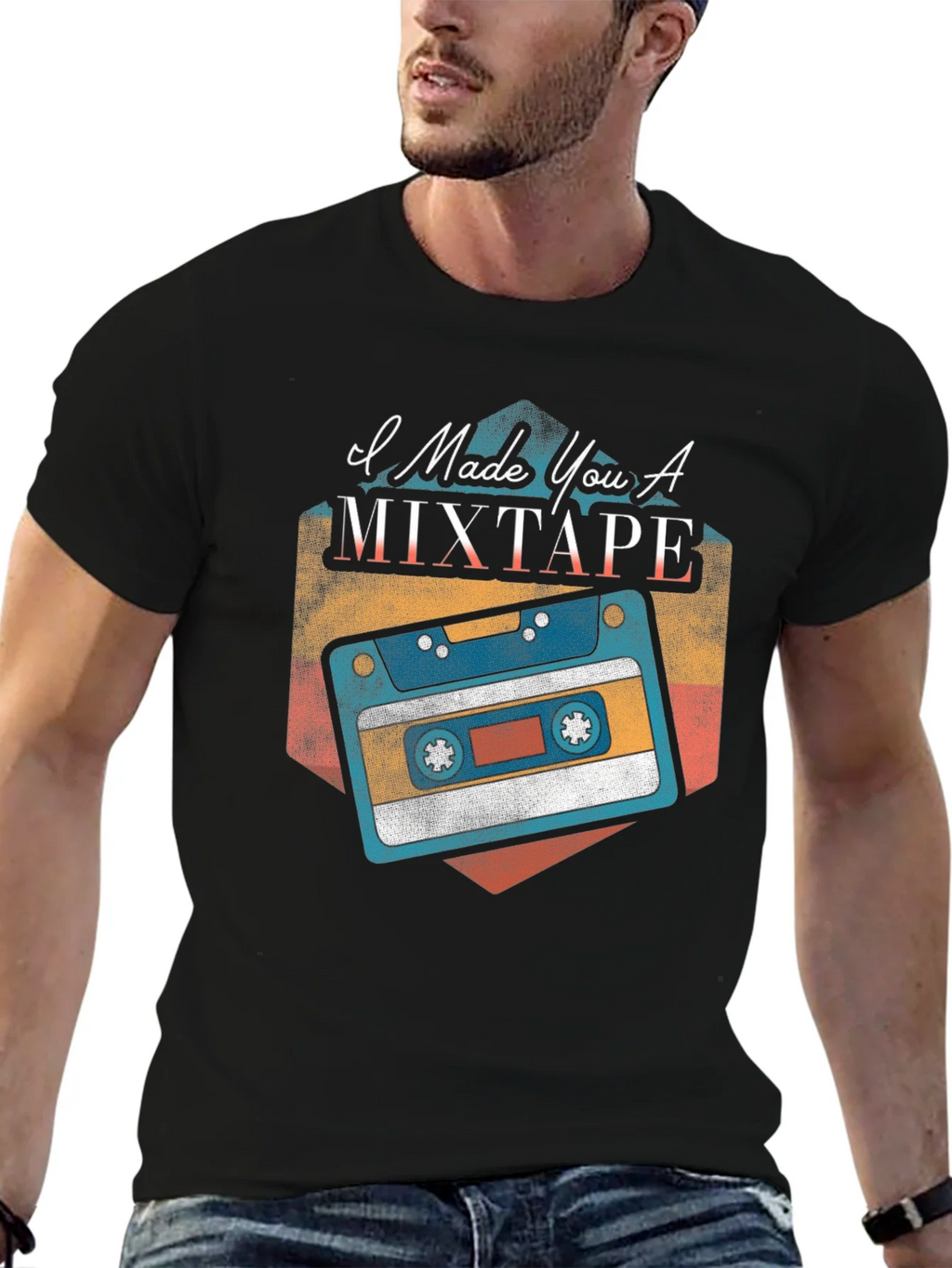 I Made You A Mixtape Black T-Shirt product image 6