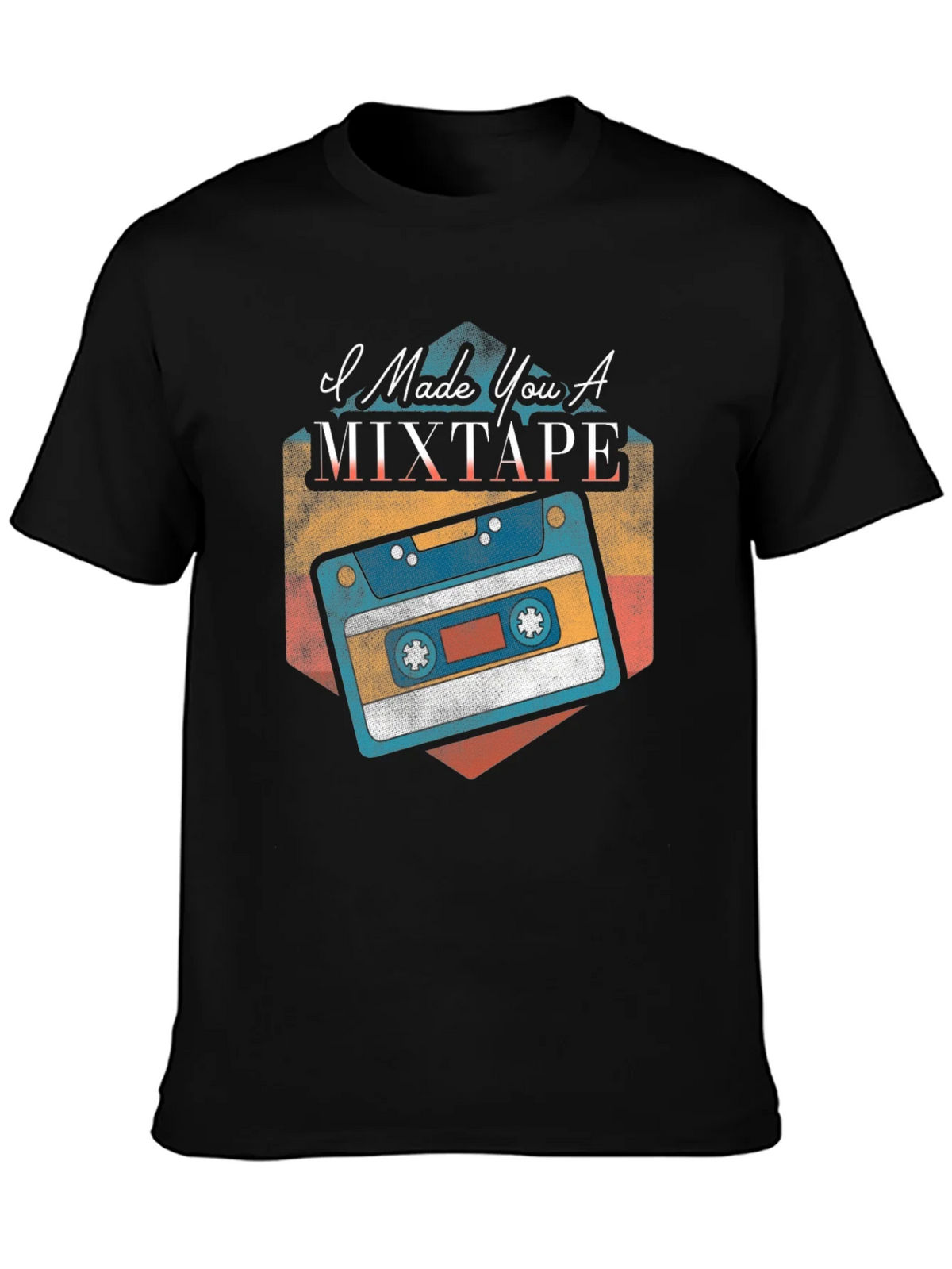 I Made You A Mixtape Black T-Shirt product image 3