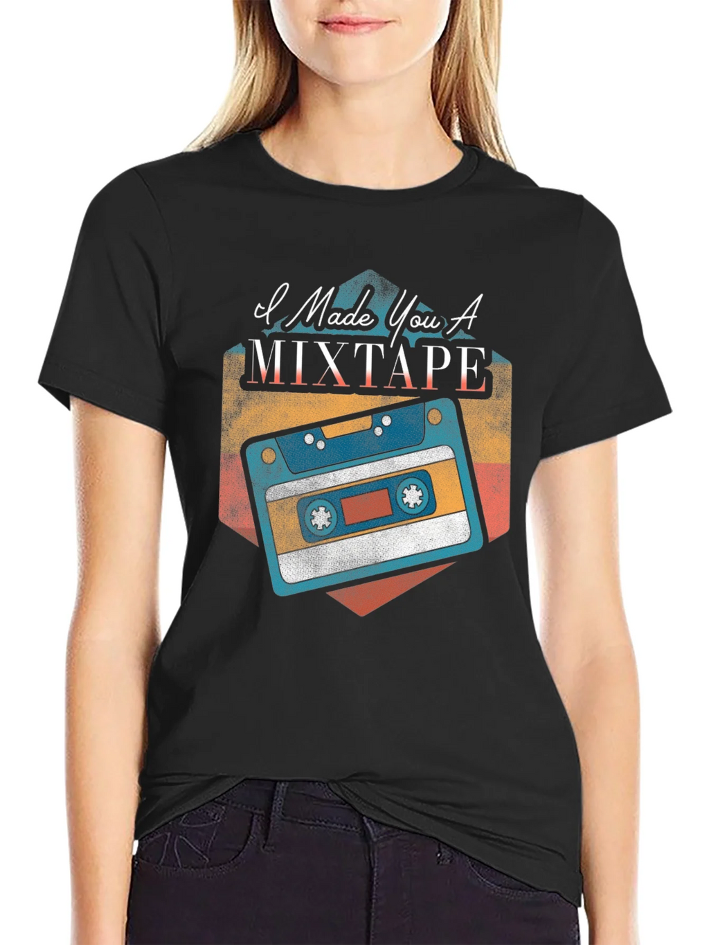 I Made You A Mixtape Black T-Shirt product image 2
