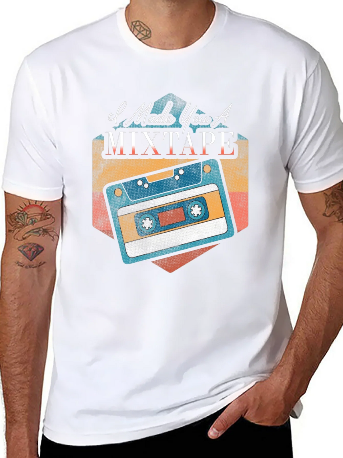 I Made You A Mixtape Black T-Shirt product image 7