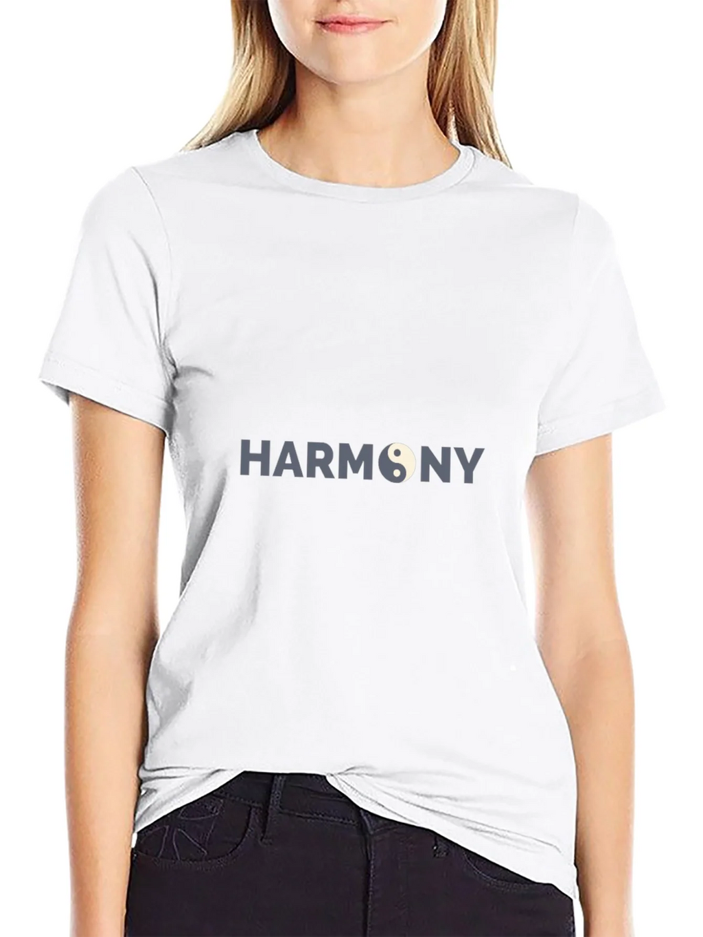 Harmony Yin Yang Graphic Black T-Shirt product image 7