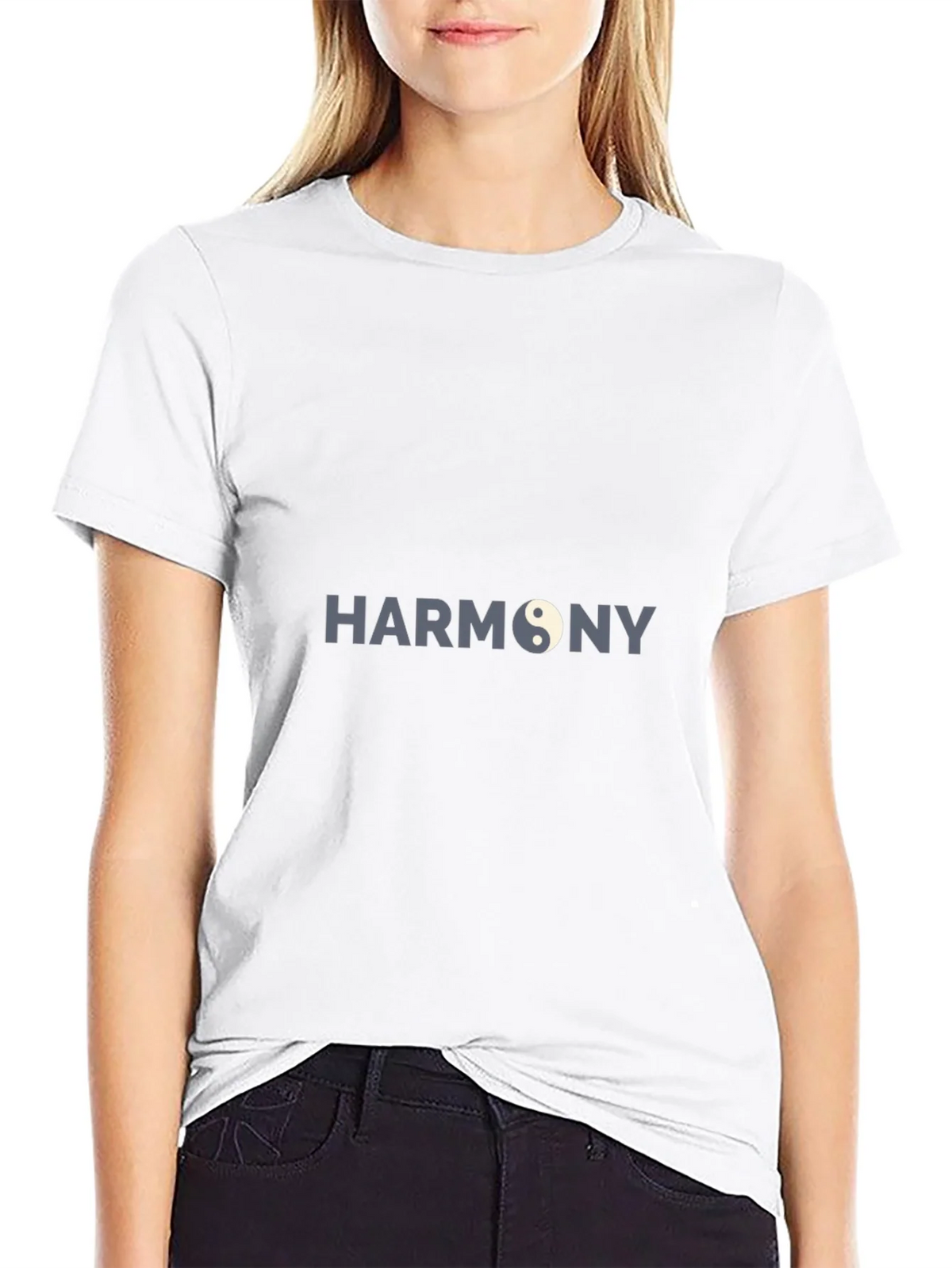 Harmony Yin Yang Graphic Black T-Shirt product image 7