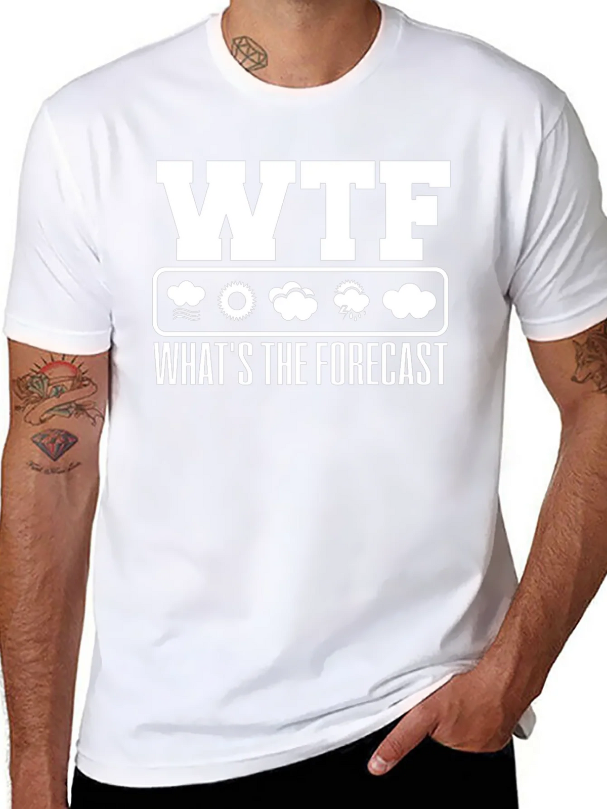 WTF Whats the Forecast Weather Funny T-Shirt product image 7