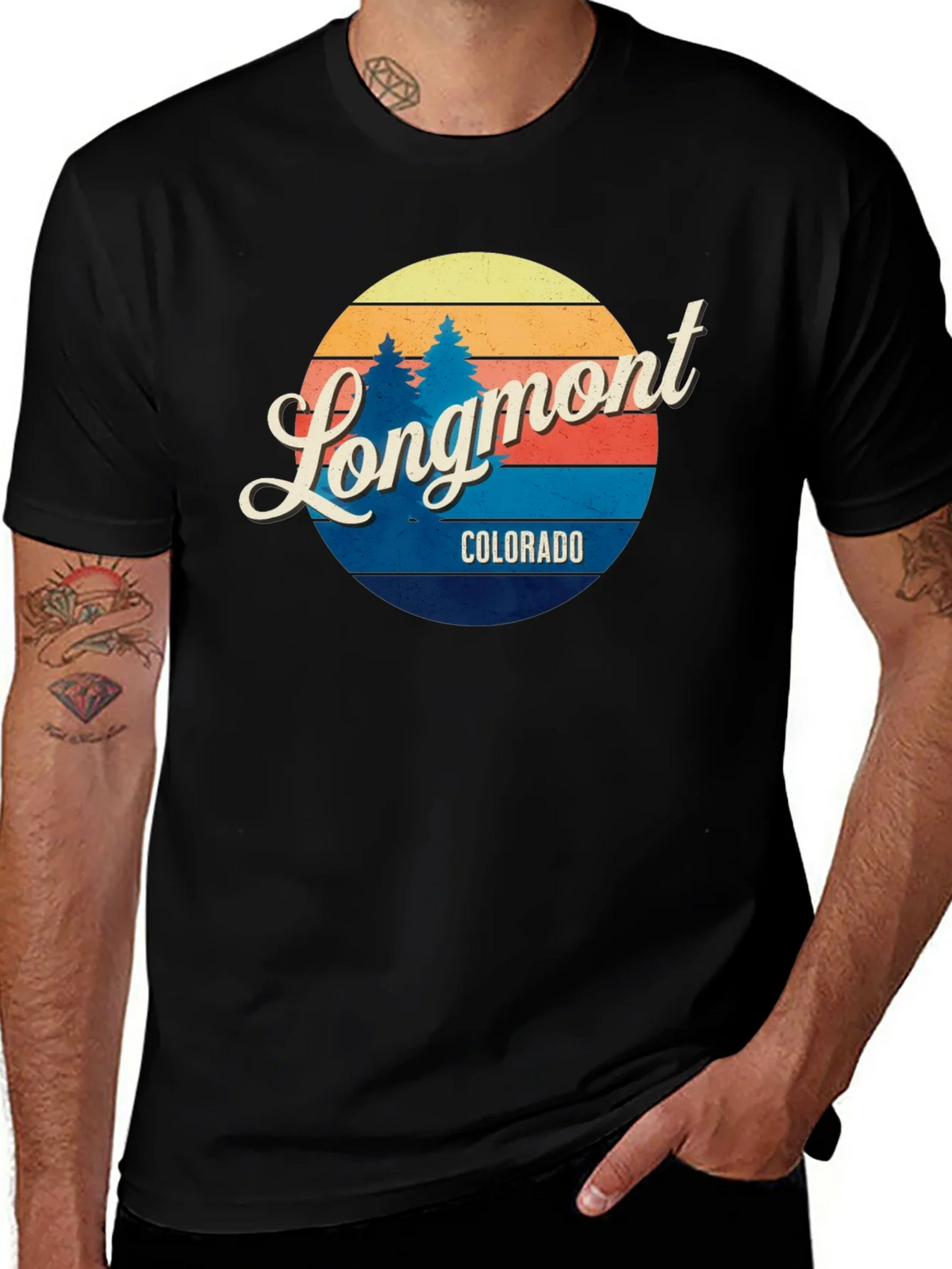 Longmont Colorado Retro T-Shirt product image 1
