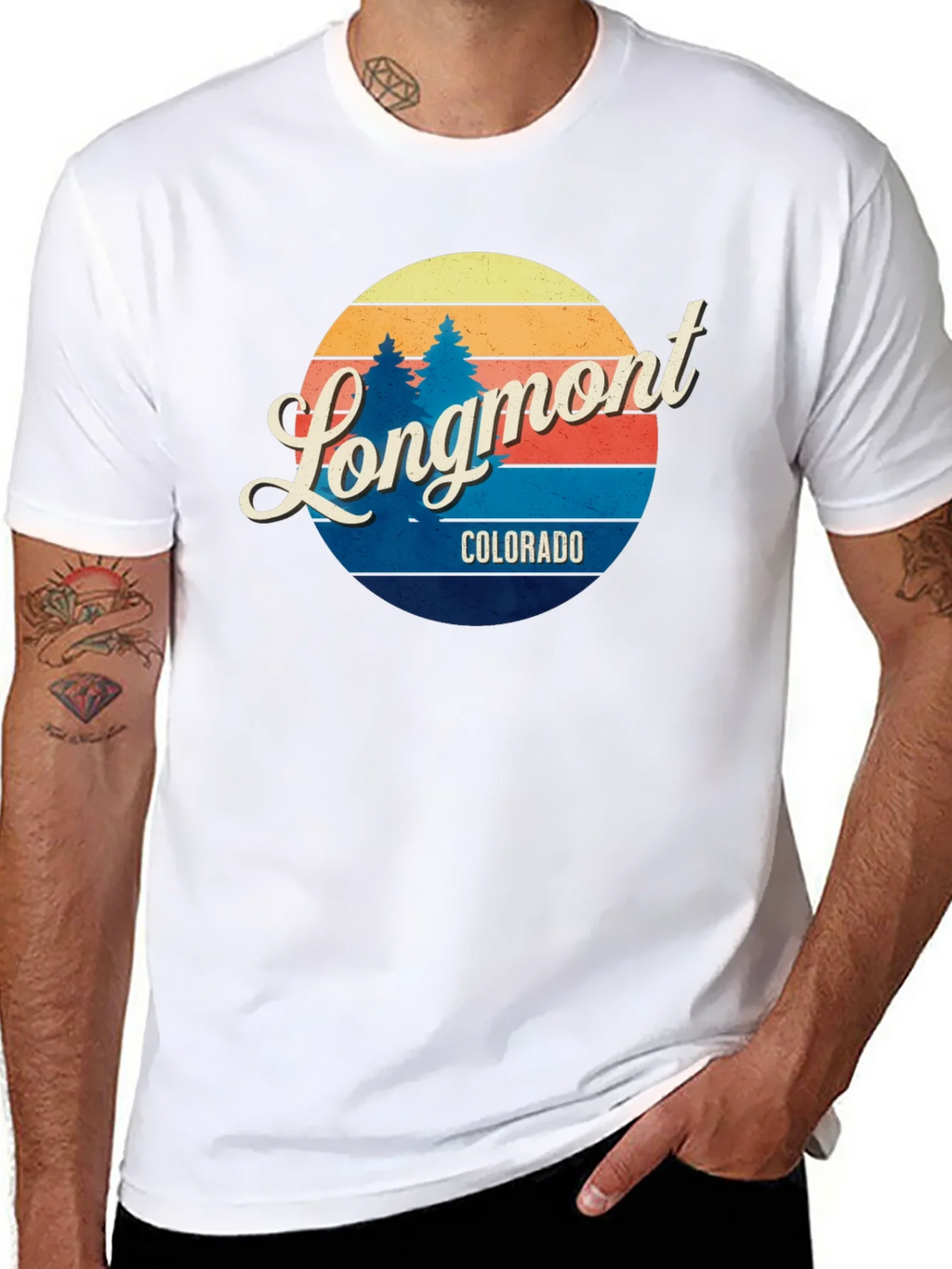 Longmont Colorado Retro T-Shirt product image 7
