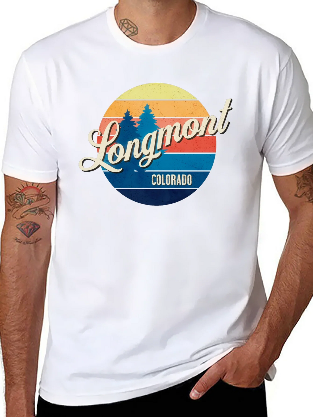 Longmont Colorado Retro T-Shirt product image 7