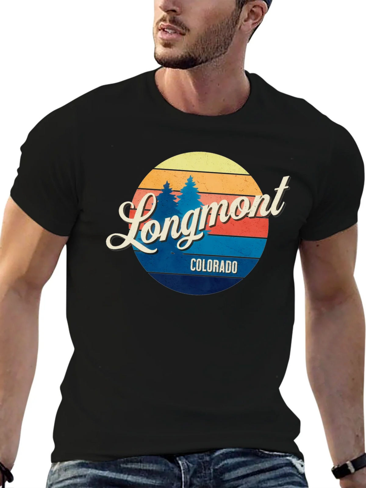Longmont Colorado Retro T-Shirt product image 6