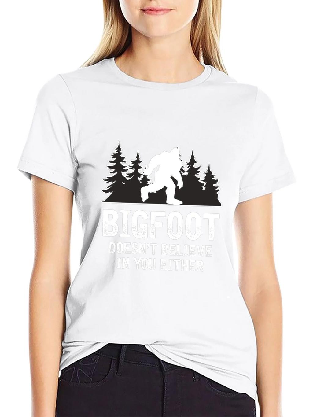 Bigfoot Doesnt Believe in You Either T-Shirt product image 7