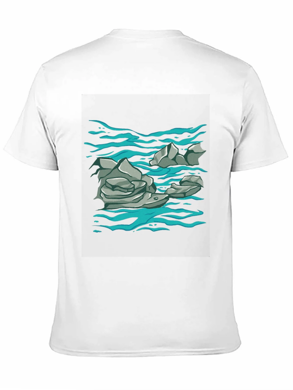 Rock and Water Graphic Print Black T-Shirt product image 10