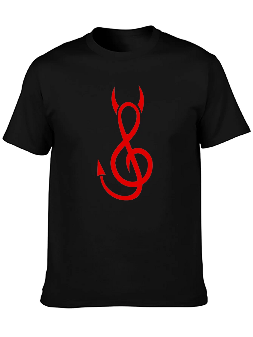 Devil Treble Clef Graphic Tee - Black Cotton product image 3