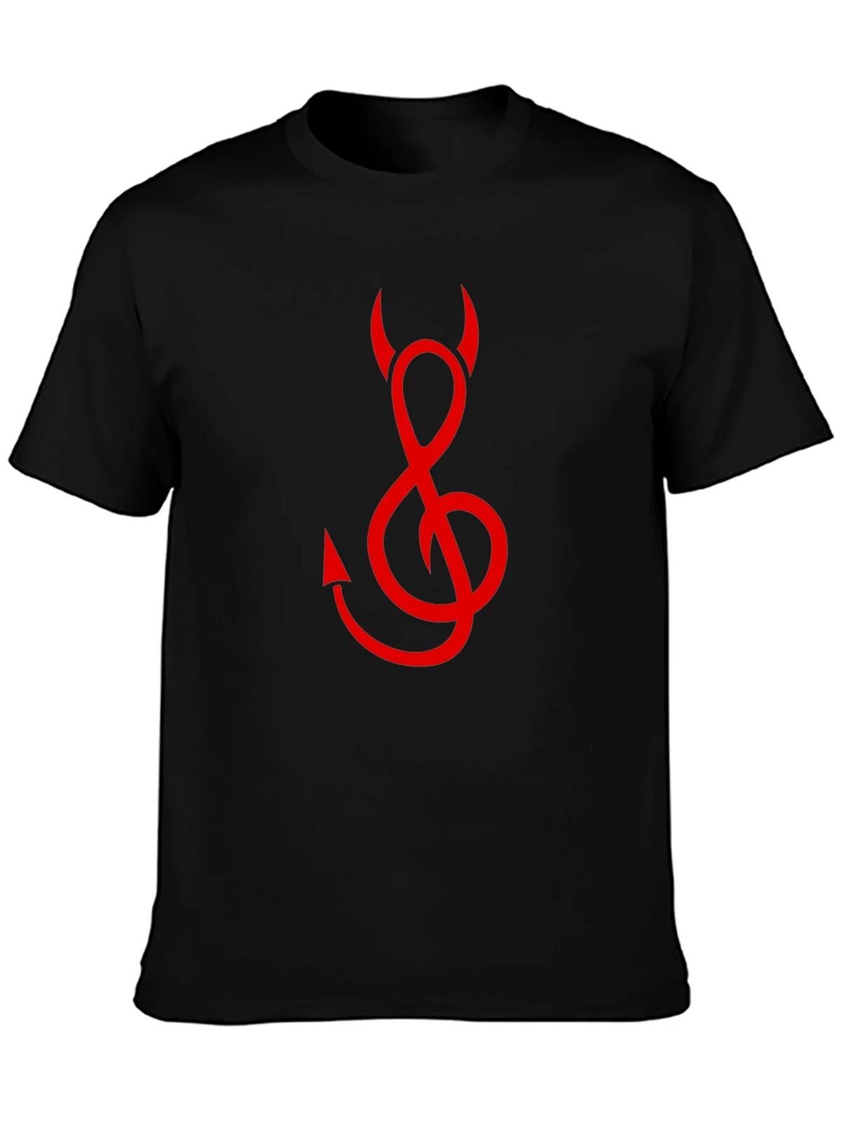 Devil Treble Clef Graphic Tee - Black Cotton product image 3