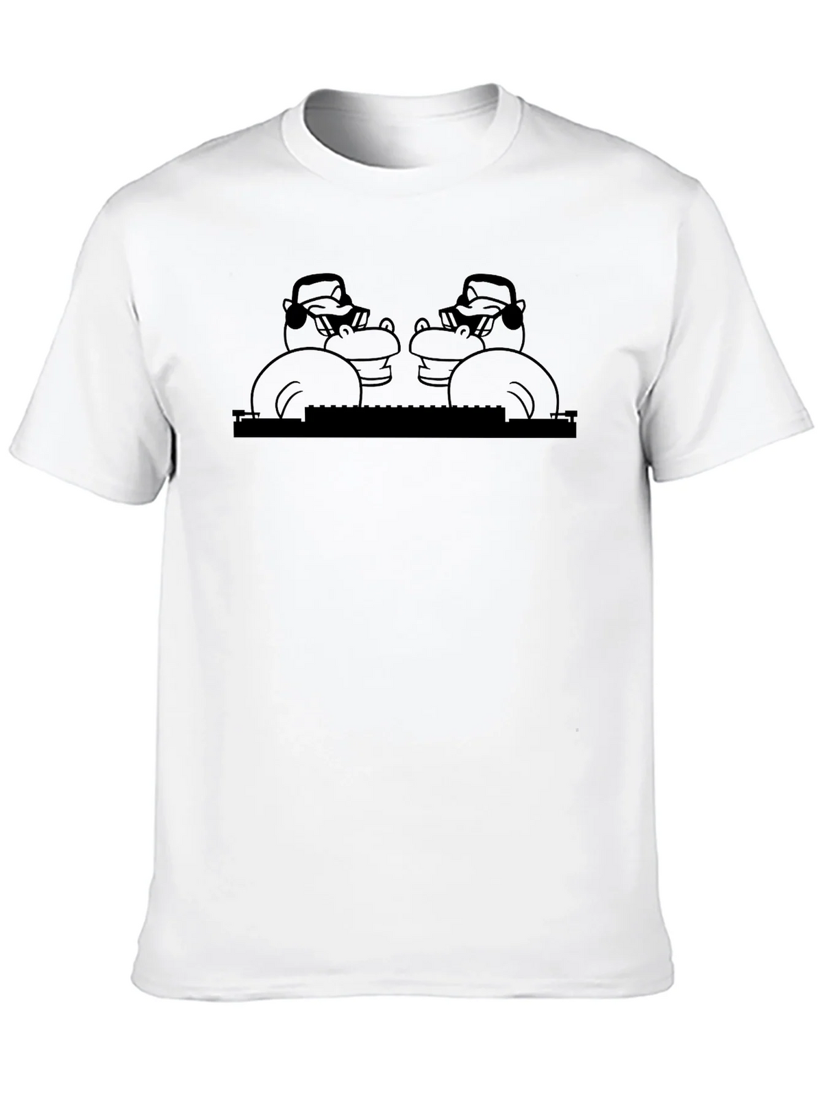 DJ Hippo Graphic T-Shirt - Black product image 9