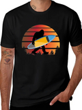 Sasquatch Surfer T-Shirt - Retro Sunset Bigfoot Tee product image 1