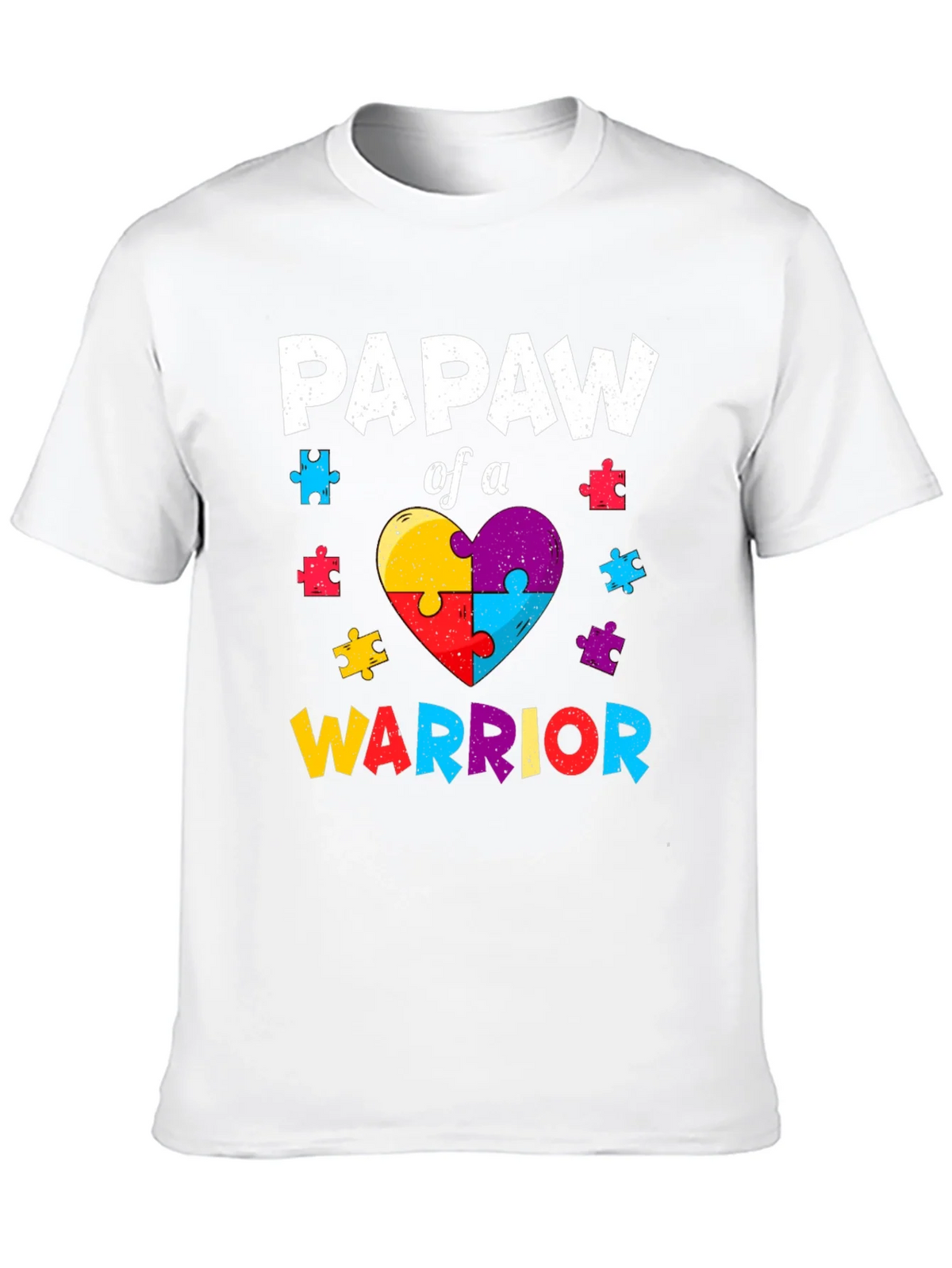 Papaw of a Warrior Autism Awareness T-Shirt product image 9