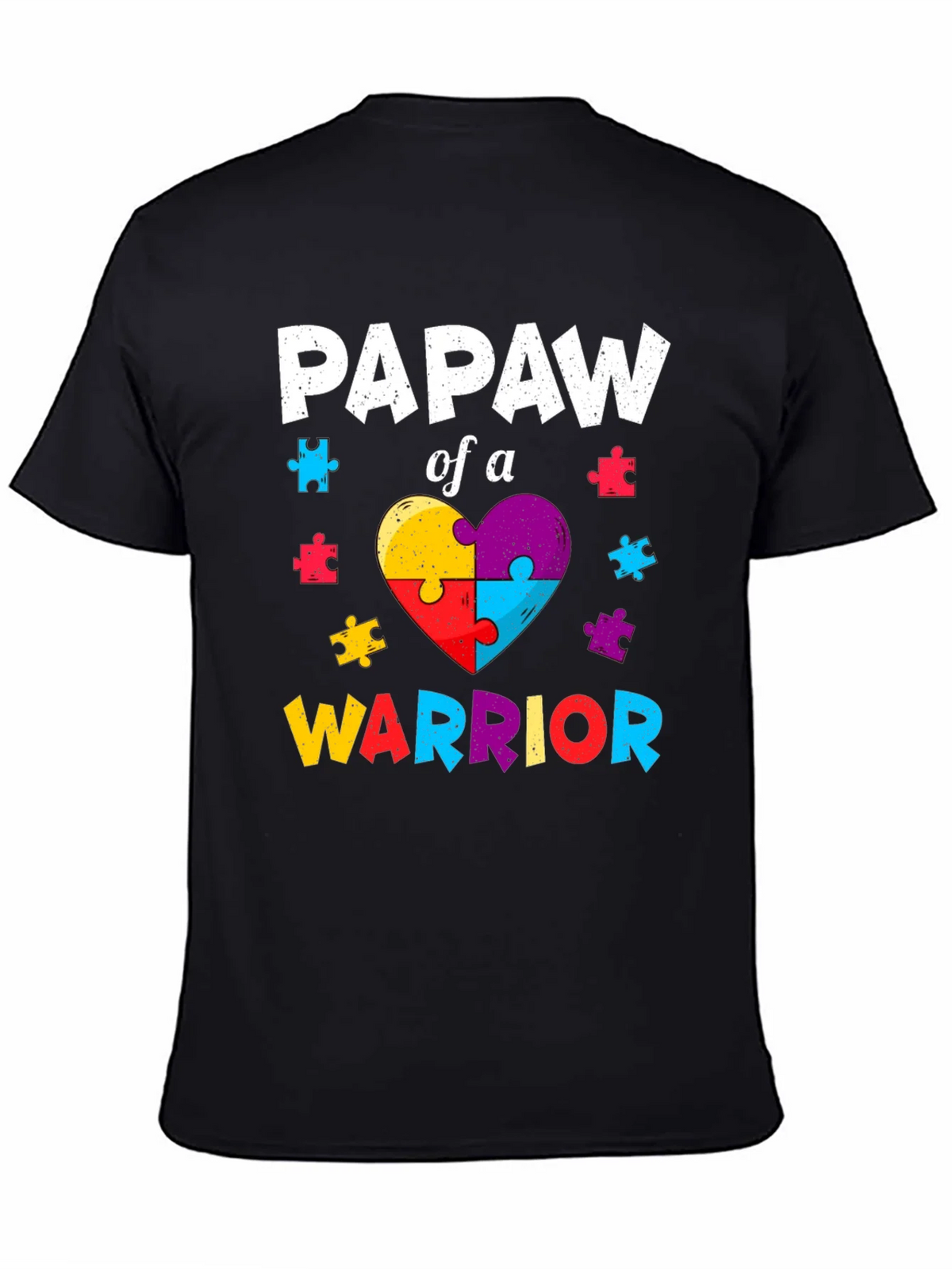 Papaw of a Warrior Autism Awareness T-Shirt product image 4