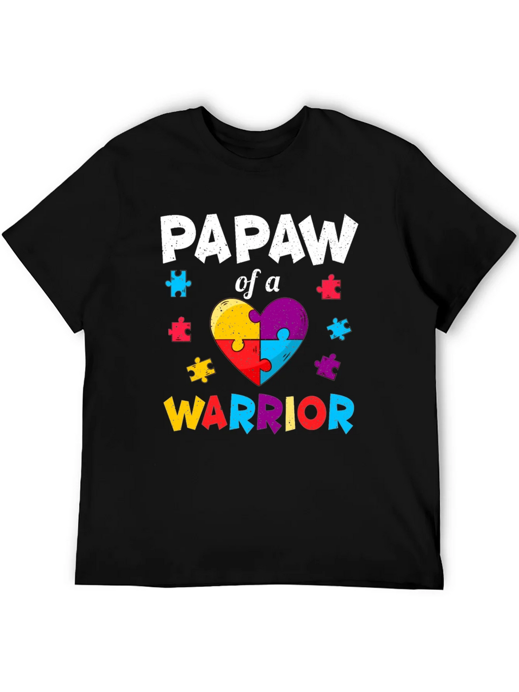 Papaw of a Warrior Autism Awareness T-Shirt product image 5