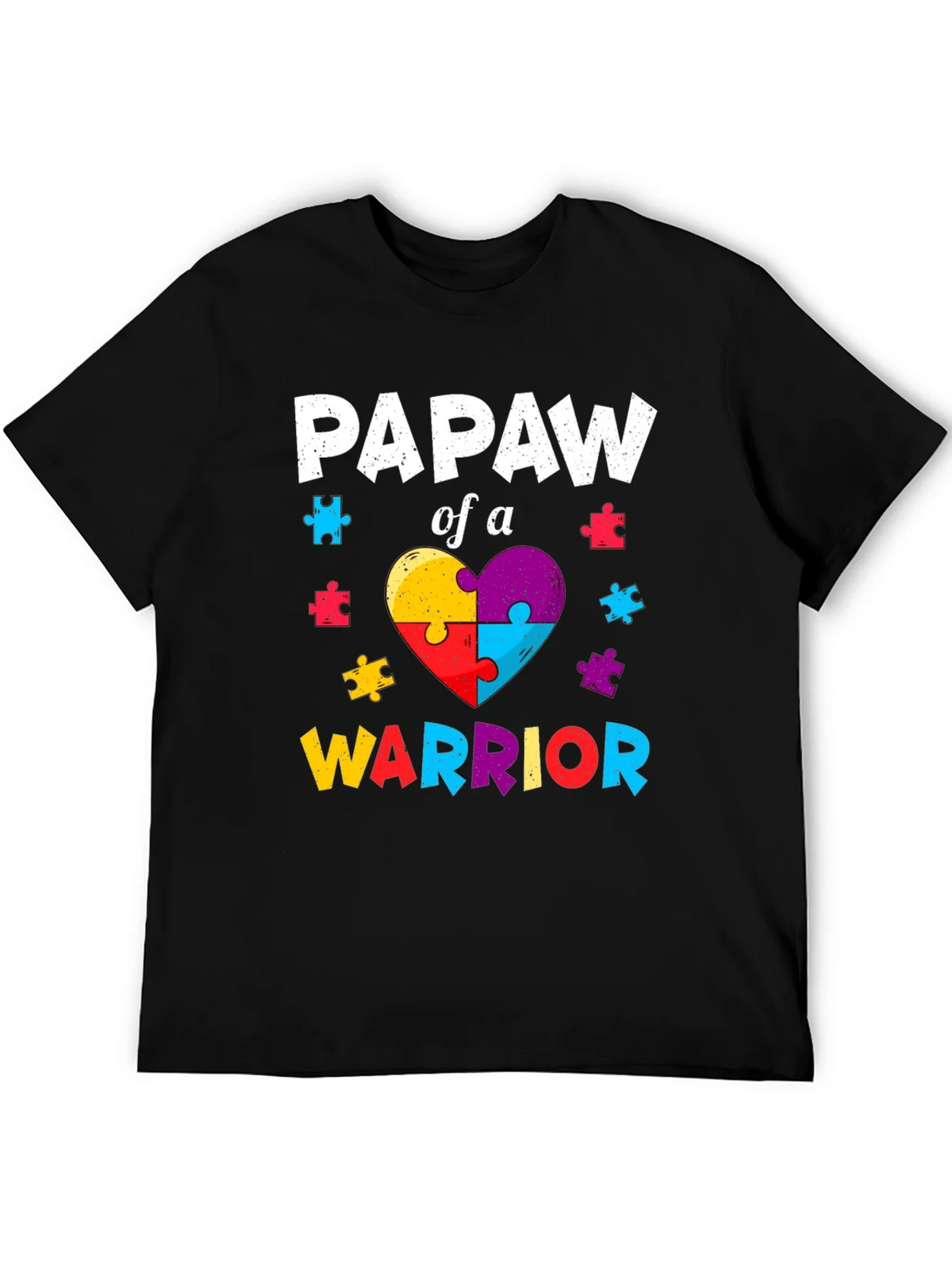 Papaw of a Warrior Autism Awareness T-Shirt product image 5