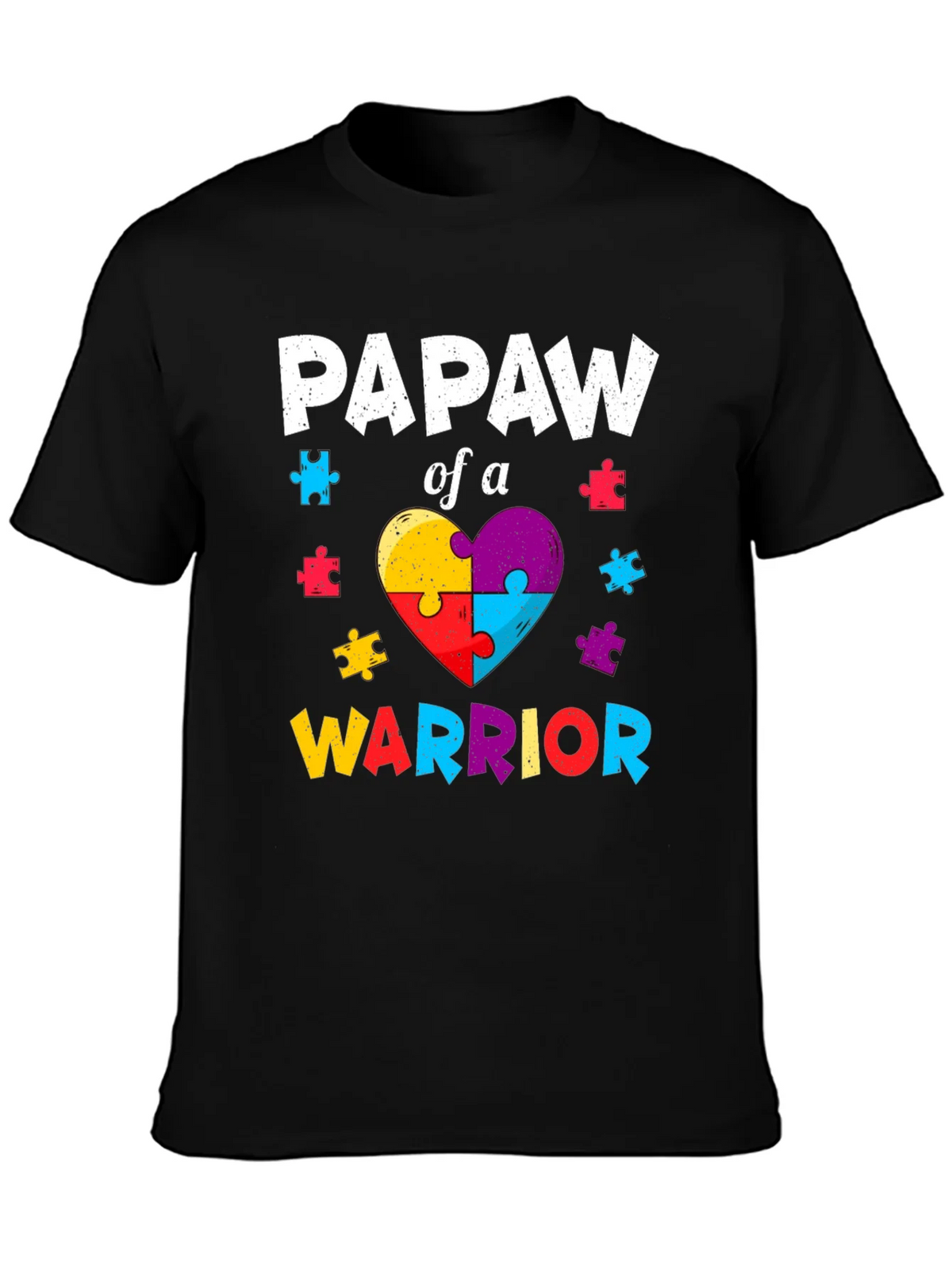 Papaw of a Warrior Autism Awareness T-Shirt product image 3