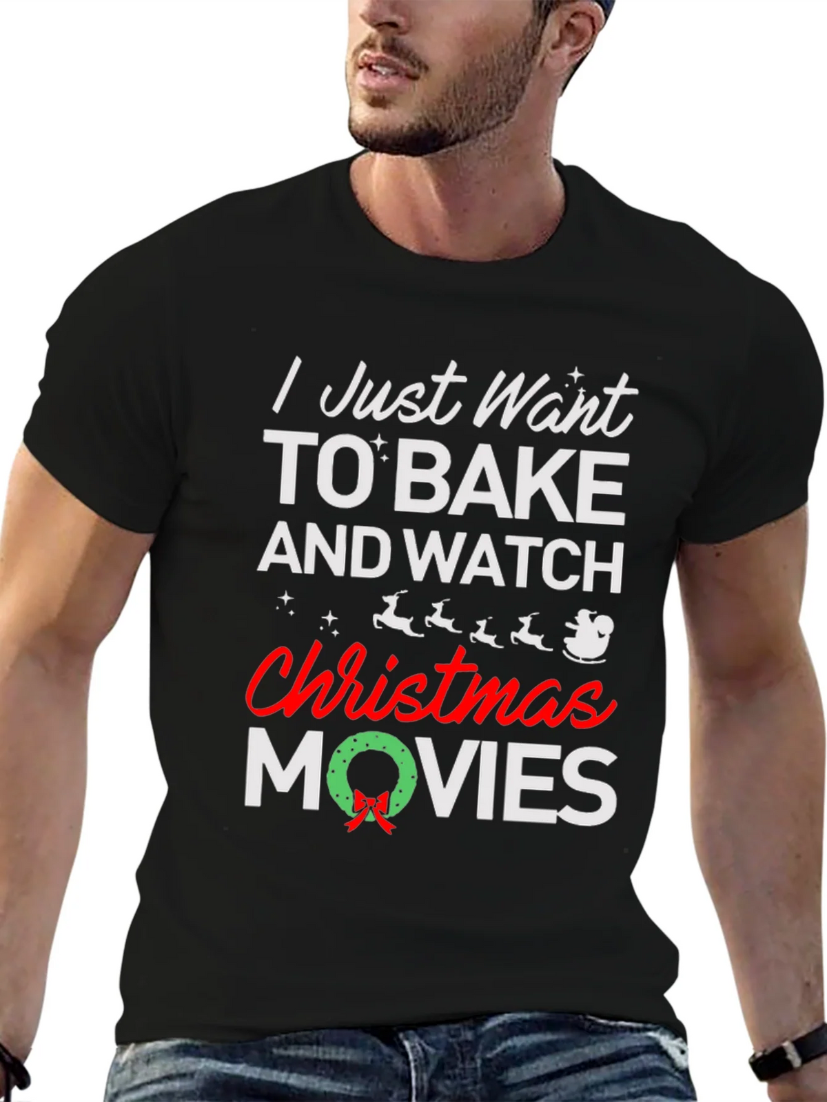 Bake & Watch Christmas Movies Tee product image 1