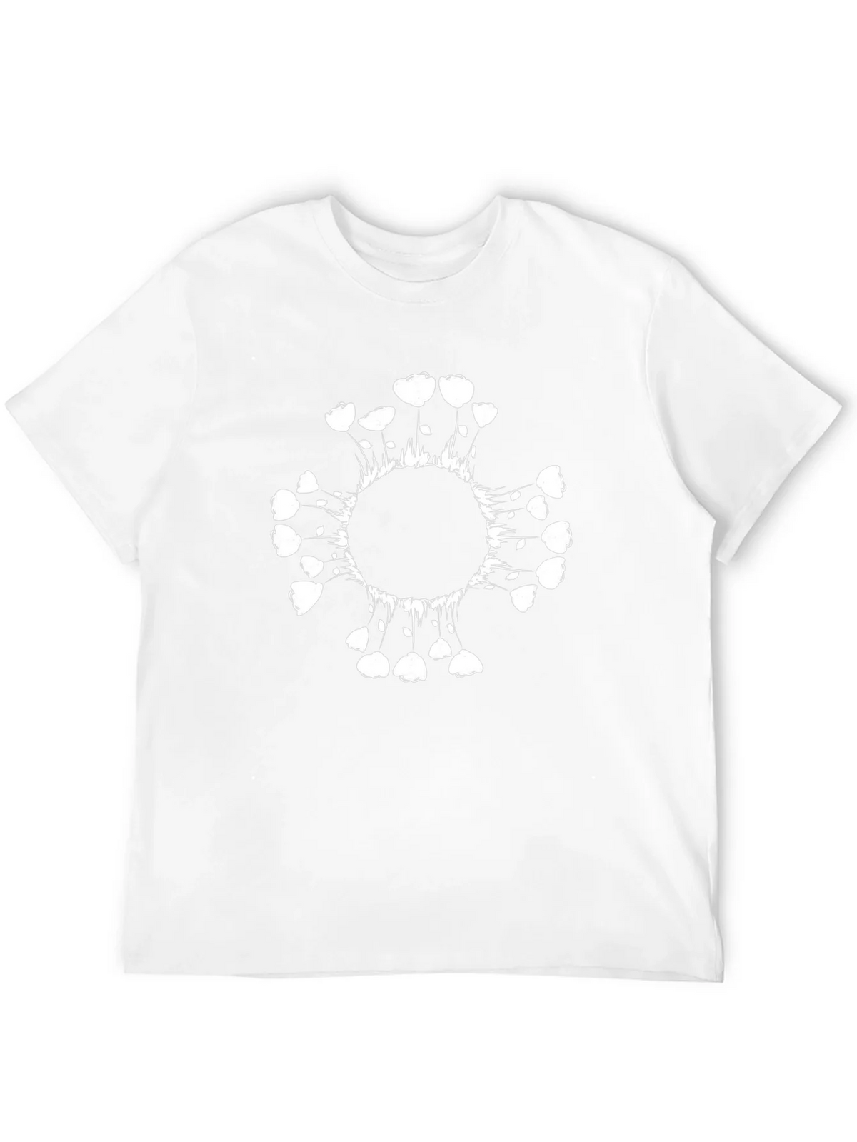 Abstract Floral Graphic Tee - Black Cotton product image 11