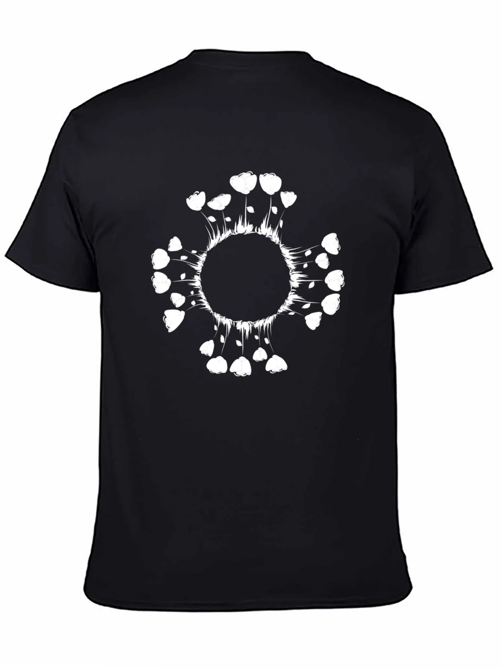 Abstract Floral Graphic Tee - Black Cotton product image 4