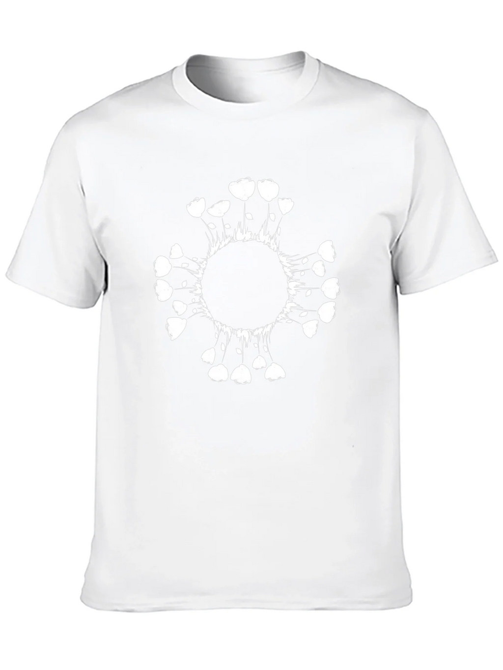 Abstract Floral Graphic Tee - Black Cotton product image 9