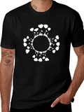 Abstract Floral Graphic Tee - Black Cotton product image 1
