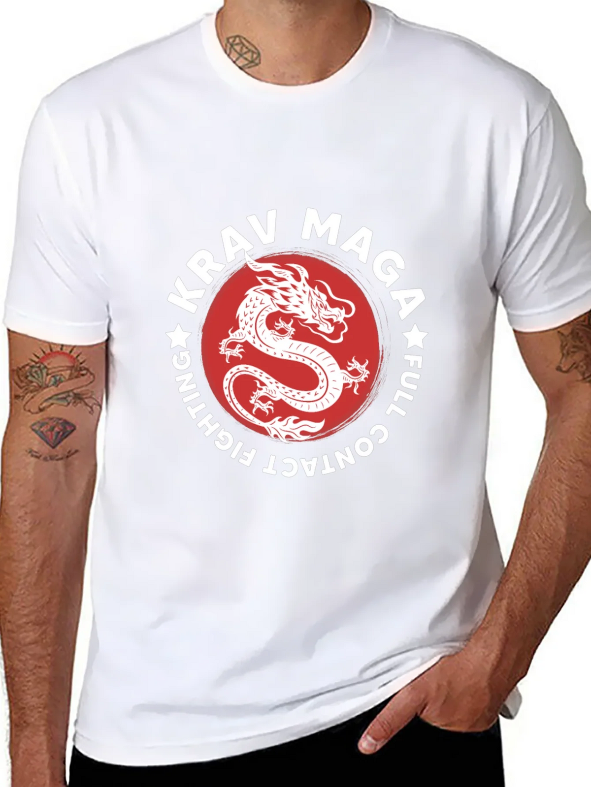 Krav Maga Dragon Graphic Black T-Shirt product image 7
