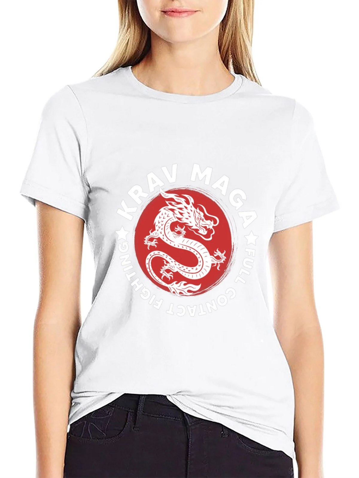 Krav Maga Dragon Graphic Black T-Shirt product image 8