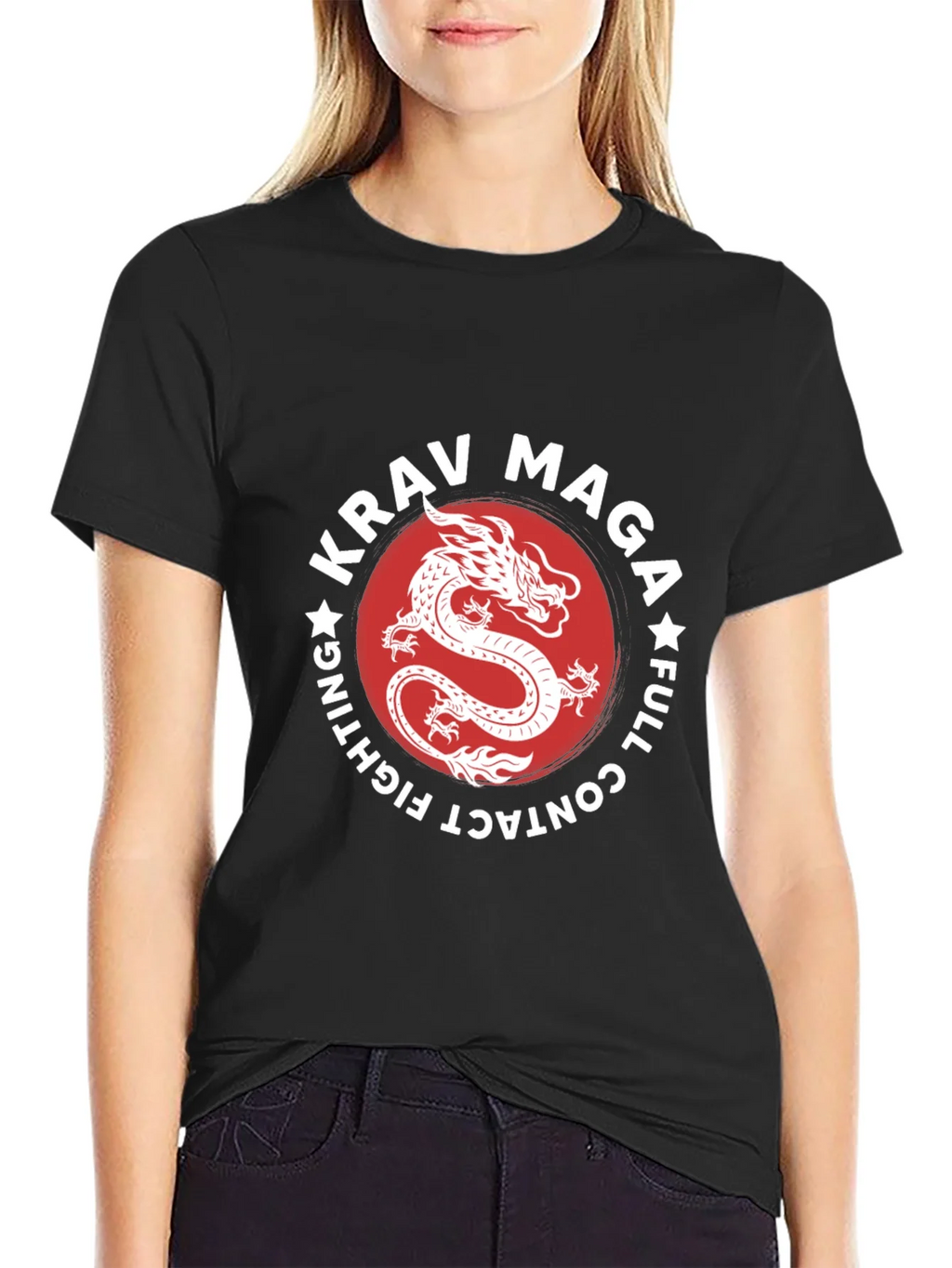 Krav Maga Dragon Graphic Black T-Shirt product image 2