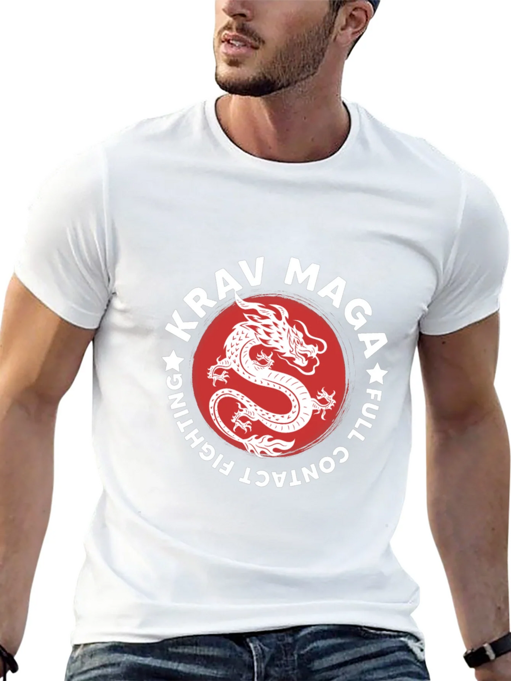 Krav Maga Dragon Graphic Black T-Shirt product image 12