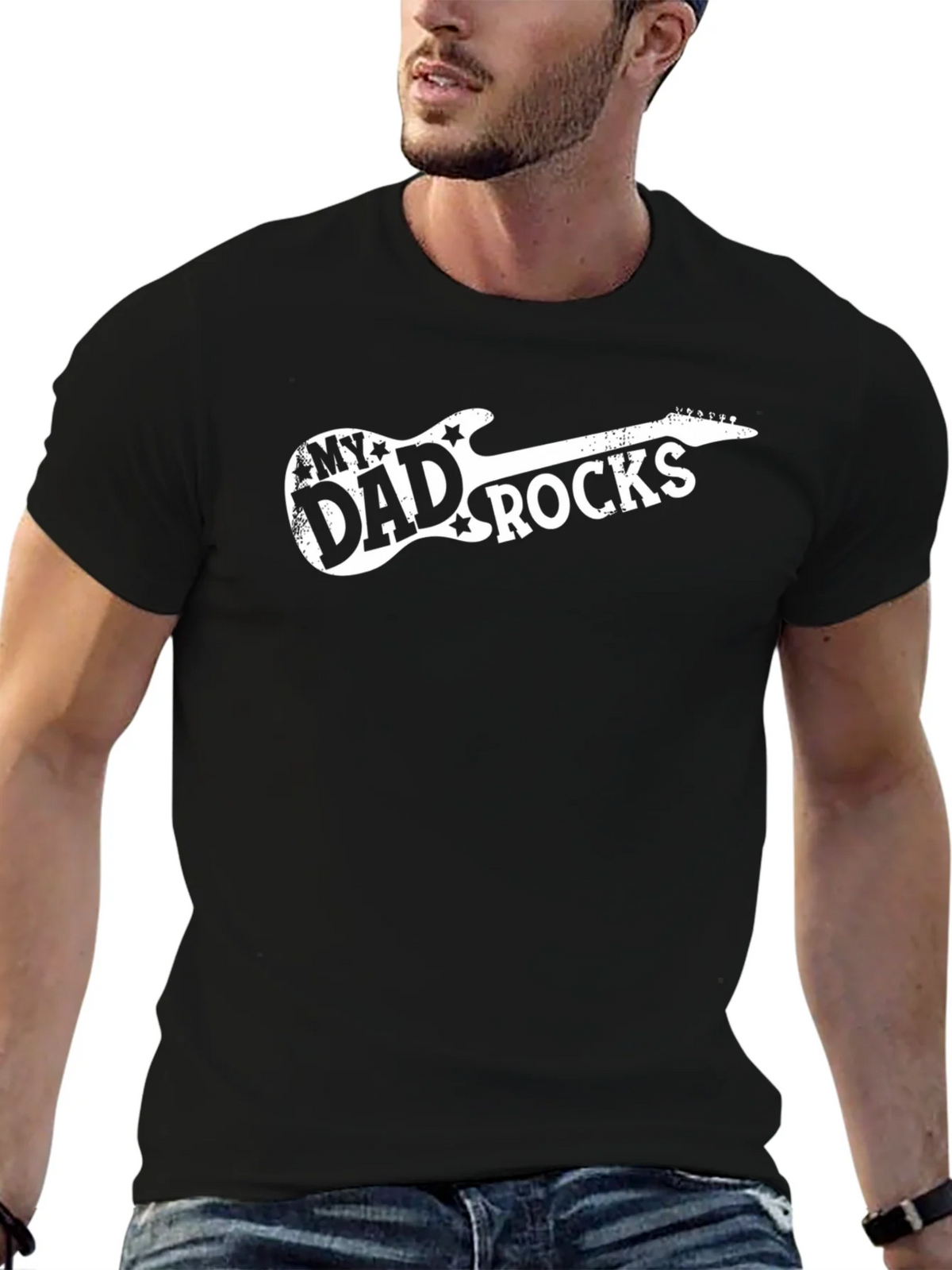 My Dad Rocks Guitar Graphic Tee product image 5