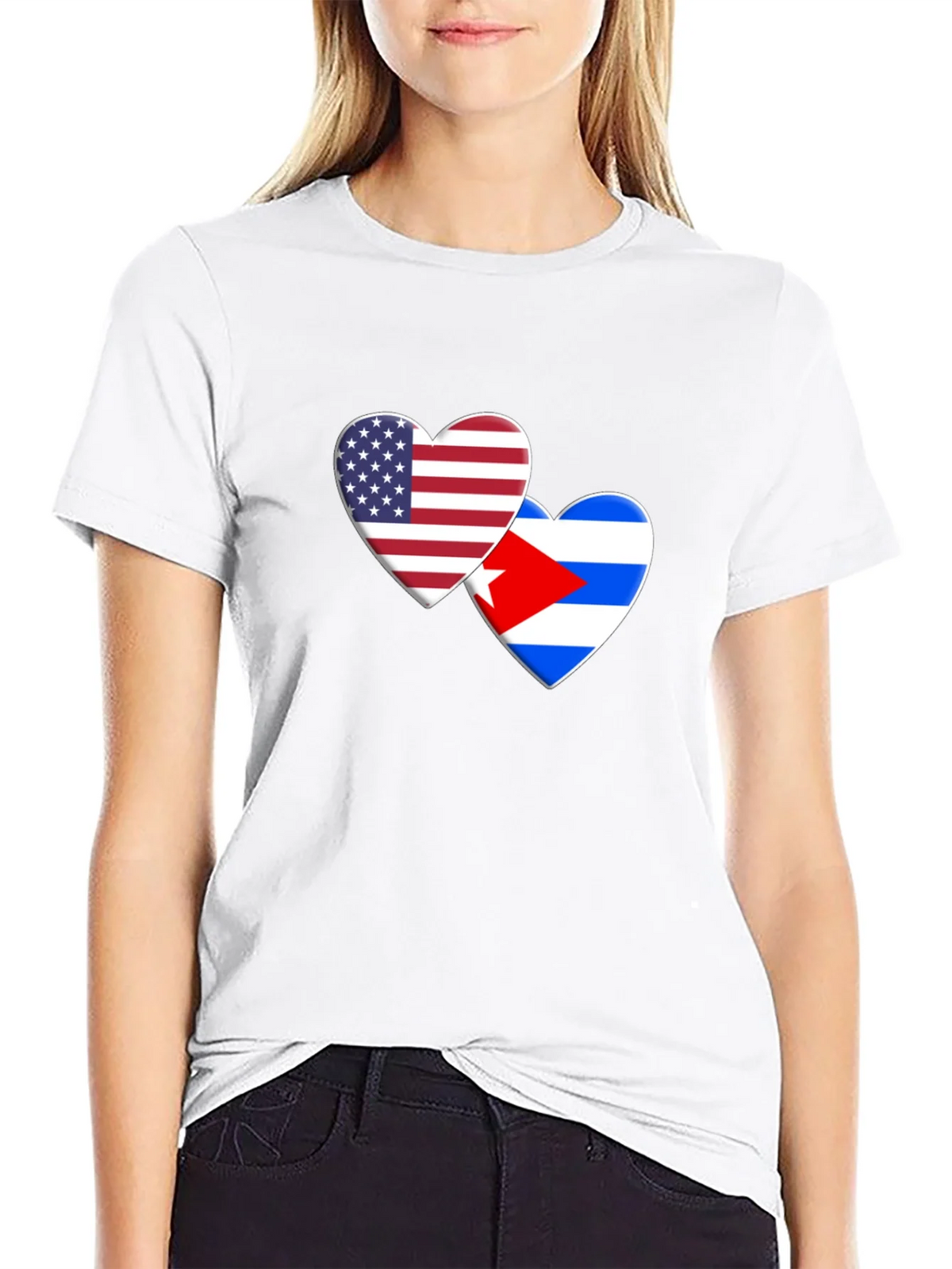 USA Cuba Love Heart T-Shirt product image 7