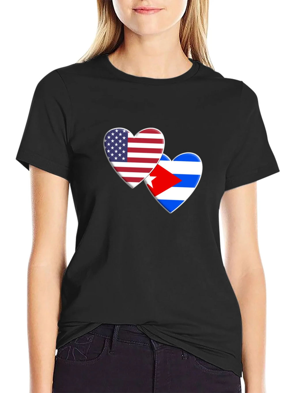 USA Cuba Love Heart T-Shirt product image 2