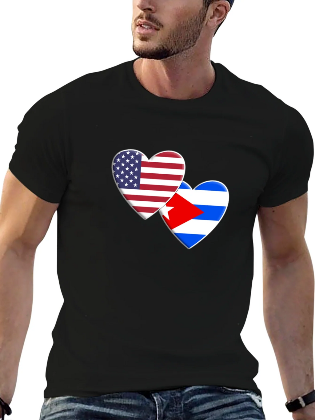 USA Cuba Love Heart T-Shirt product image 5