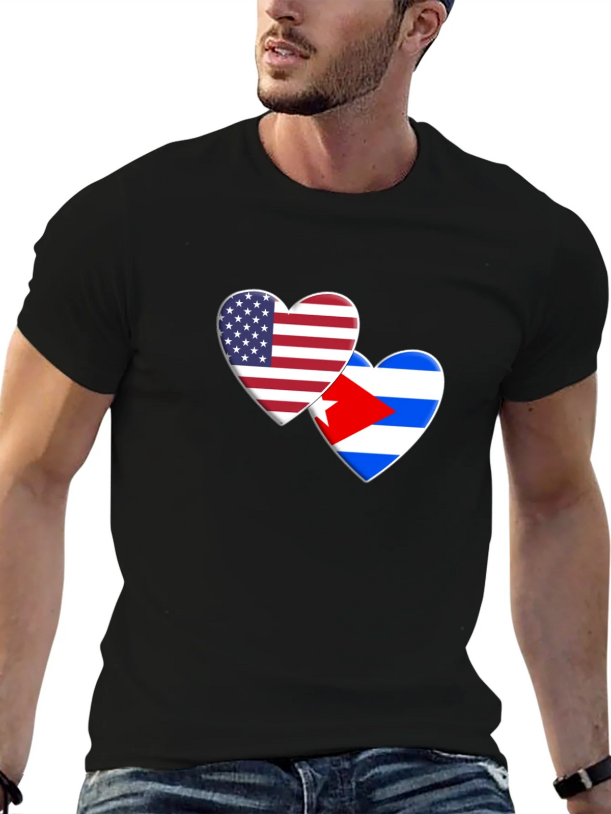 USA Cuba Love Heart T-Shirt product image 5