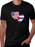 USA Cuba Love Heart T-Shirt product image 1