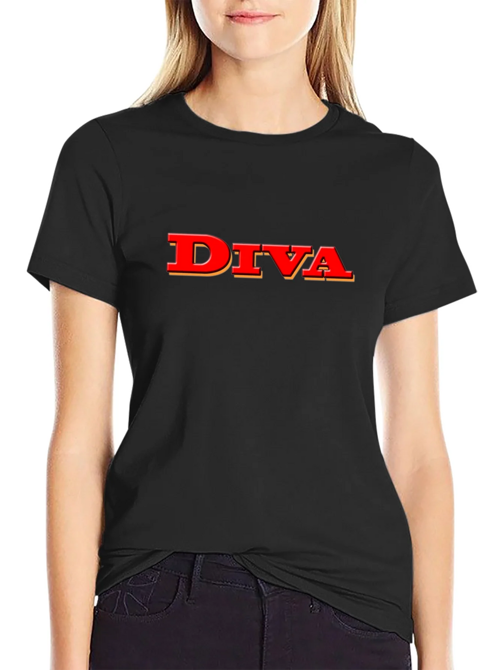 Diva Graphic Tee - Stylish Black T-Shirt product image 2