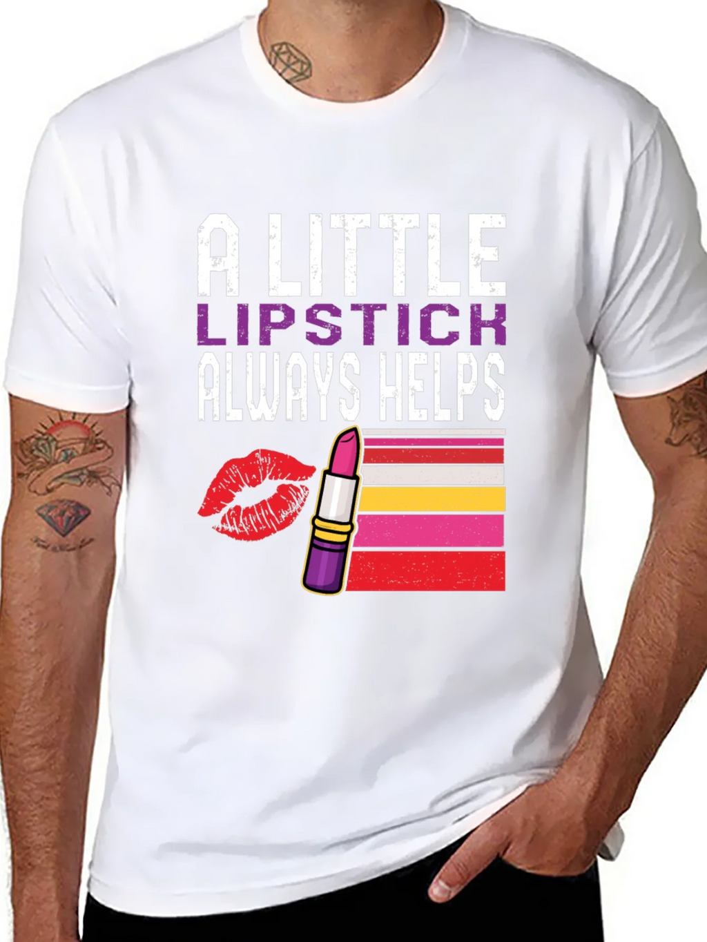 Lipstick Helps Graphic Tee product image 7