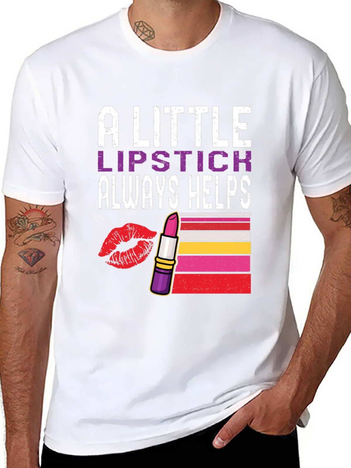 Lipstick Helps Graphic Tee product image 7