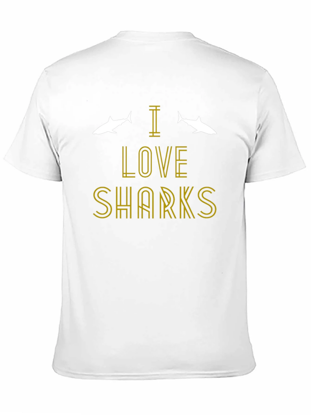 I Love Sharks T-Shirt - Black Cotton Tee product image 7