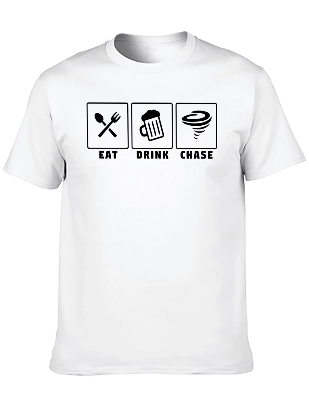 Eat Drink Chase T-Shirt - Fun Novelty Graphic Tee product image 9