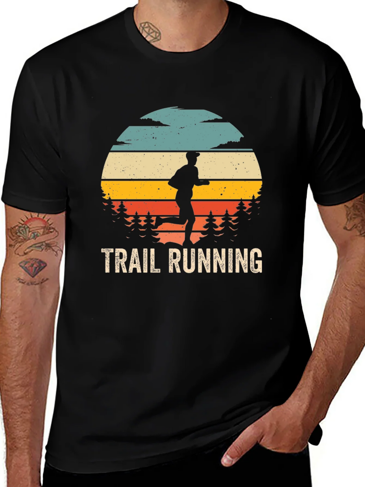 Trail Running Retro Graphic Tee product image 1